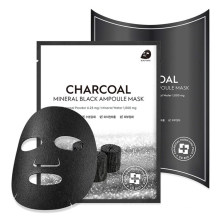 OEM Custom Charcoal Mineral Black Ampulle, die koreanische Gesichtsblatt-Masken-Hautpflege festzieht